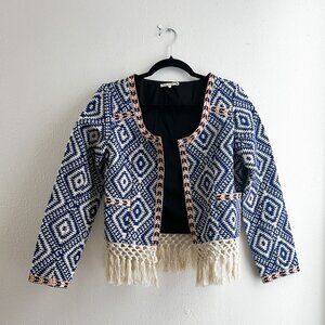 REVOLVE x Tularosa Santa Fe Fringe Jacket in Diamondback Multi